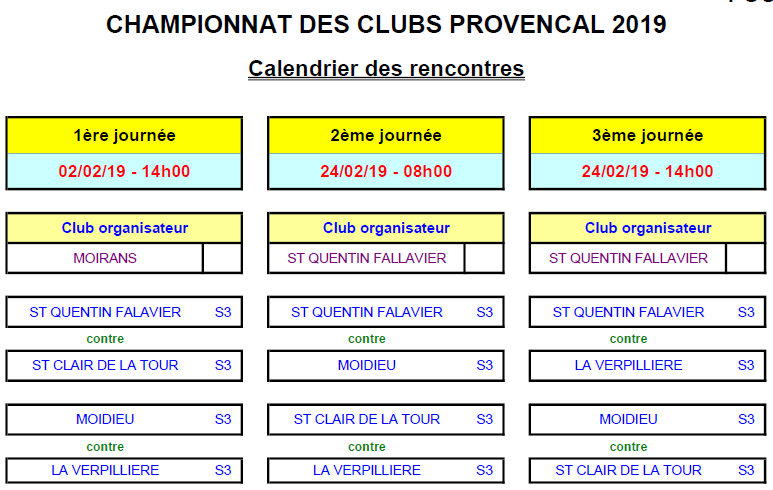 Cdc provencal 2019 poule 2